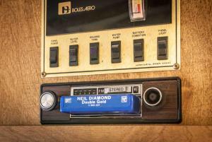 a radio on the door of a hotel room at Beach Get Away Fabulous Vintage Trailer in Grayland