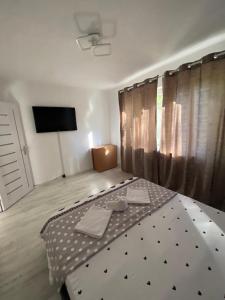 Postel nebo postele na pokoji v ubytování Apartament Rovine