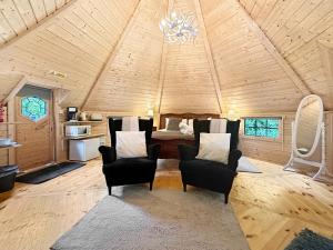 Kuchyň nebo kuchyňský kout v ubytování Aos Sí Lodges