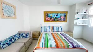 Postel nebo postele na pokoji v ubytování Hermoso Apartamento Frente al Mar 3 Habitaciones TR12