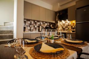 Kuchyň nebo kuchyňský kout v ubytování First Class by Antalya Suites