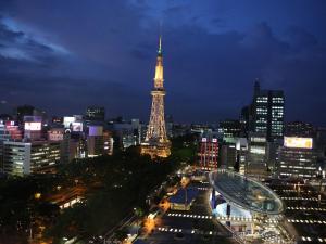 Vista generica su Nagoya o vista sulla città dall'interno dell'hotel
