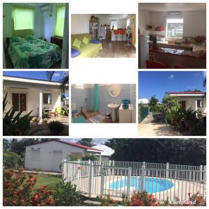 a collage of different pictures of a house at Charmante maison in Pombiray