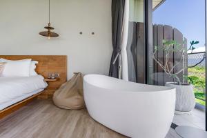 Letto o letti in una camera di Ningxia Light