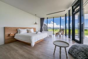 Letto o letti in una camera di Ningxia Light