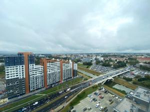 Pohľad z vtáčej perspektívy na ubytovanie Panorama Capital Lily - 19 piętro