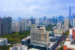 Vista generica su Shenzhen o vista sulla città dall'interno dell'aparthotel