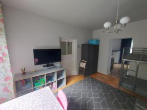 TV a/nebo společenská místnost v ubytování Apartament na parterze 2 pokoje i kuchnia