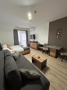 Voodi või voodid majutusasutuse D&D Wellness Apartmanok - Dávid Wellness Apartman toas +31 fotot