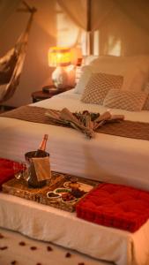 Cama ou camas em um quarto em Paraíso Ecológico Pousada & SPA