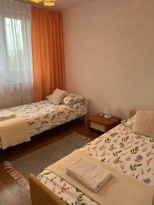 Posteľ alebo postele v izbe v ubytovaní Apartament Centrum