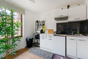 O bucătărie sau chicinetă la Grand logement 38m2, Aéroport Paris CDG, Disneyland Paris 20min, Parc Astérix, 1 Chambre, 1 Salon