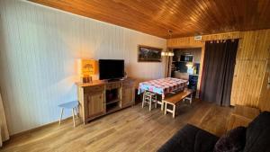 Televízia a/alebo spoločenská miestnosť v ubytovaní Résidence Anges - Grand studio coin montagne sur les pistes - Balcon - Belle vue. MAE-7424