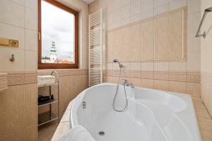 Phòng tắm tại Spacious City Center Bratislava Penthouse & Private Rooftop Terrace