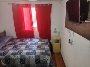 Postel nebo postele na pokoji v ubytování Quarto e cozinha aconchegante perto do Expo São Paulo e Metrô Jabaquara