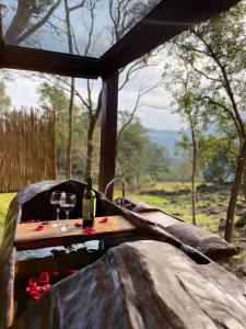 Landskap semula jadi dekat dengan lodge