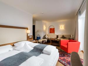 Voodi või voodid majutusasutuse Hotel Gasthof Blaue Quelle toas