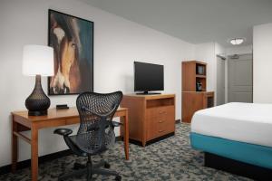 TV a/nebo společenská místnost v ubytování Hilton Garden Inn Fort Worth Medical Center
