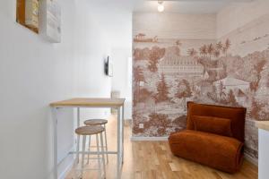 Χώρος καθιστικού στο Appartement Moderne à Issy - Très Proche RER
