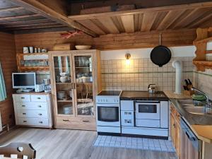 Kuchyň nebo kuchyňský kout v ubytování Bauernhaus Viehhauser