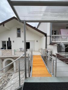 a view of a balcony of a house at Apartments Malin in Mostar