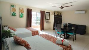 Katil atau katil-katil dalam bilik di Hotel San Miguel