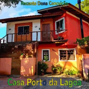 a painting of a house in la costa colombia at Studio Dunas Porto Lagoa in Florianópolis