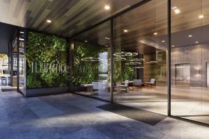 Modern APT in Toowong with Mountain View tesisinin dışında bir bahçe