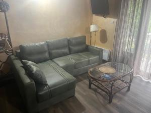 a living room with a couch and a table at Dunavska Kuća in Smederevo