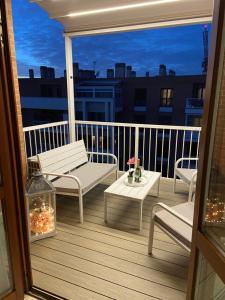 A balcony or terrace at AGM Suite Rome Airport FCO - Attico Parco Leonardo