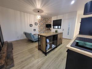 Kuchyň nebo kuchyňský kout v ubytování Appartement T2 Frangy