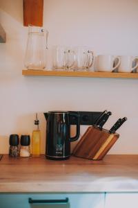 Kuchyň nebo kuchyňský kout v ubytování Apartmán Na Hradbách + 29 fotografií