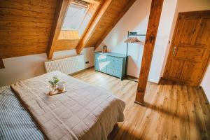 Postel nebo postele na pokoji v ubytování Apartmán Na Hradbách