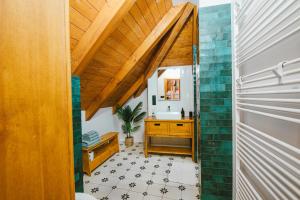 Koupelna v ubytování Apartmán Na Hradbách