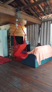 Ένα ή περισσότερα κρεβάτια σε δωμάτιο στο Casa do Edgar