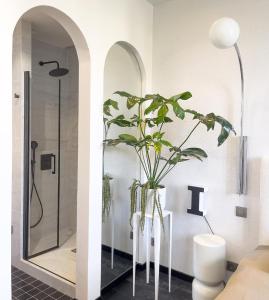 Koupelna v ubytování Les Alcoves - Studios design