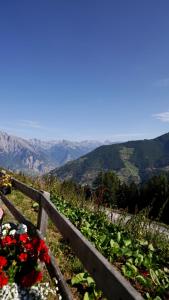 Vista generica sulle montagne o vista sulle montagne dall'interno dello chalet