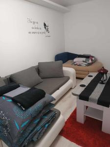Χώρος καθιστικού στο Apartament Premium