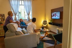 TV a/nebo společenská místnost v ubytování Bixiga Hostel