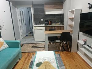 Kuchyň nebo kuchyňský kout v ubytování Otel şahmaran