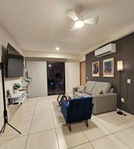 TV a/nebo společenská místnost v ubytování Departamento Puesta del Sol Gdl