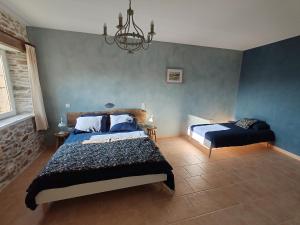 Postel nebo postele na pokoji v ubytování La Source Du Bonheur Chambres et Table d'Hôtes