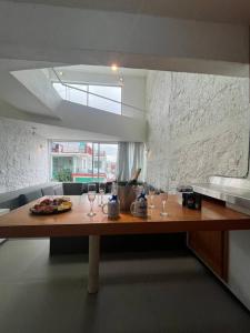 Χώρος καθιστικού στο Casita Bosque Briones