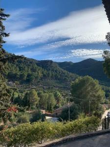a view of a valley with trees and mountains at La Casa de la Fuensanta in Murcia