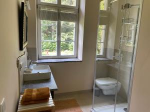 Koupelna v ubytování Luxuriöse FeWohnung Felsenblick + 16 fotografií