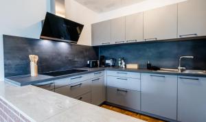 Küche/Küchenzeile in der Unterkunft janu-homes - 3 Zimmer Apartment - 7 Betten, Lahnblick vom Rheinberg