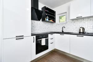 Kuchyňa alebo kuchynka v ubytovaní Apartman Lavanda sa bazenom i okućnicom 4*