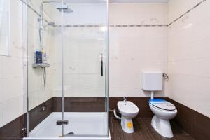 Kúpeľňa v ubytovaní Apartman Lavanda sa bazenom i okućnicom 4*