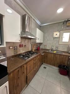 Kuchyň nebo kuchyňský kout v ubytování Airport Edge Suite