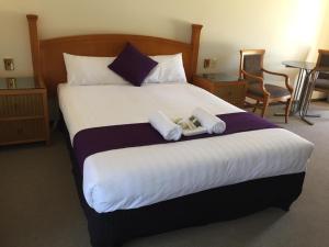 A bed or beds in a room at Balranald Motor Inn